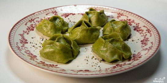 Манты с зеленью