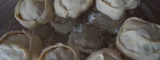 манты со свининой и картофелем. Шаг 9