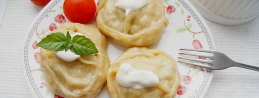 манты со свининой и картофелем. Шаг 10