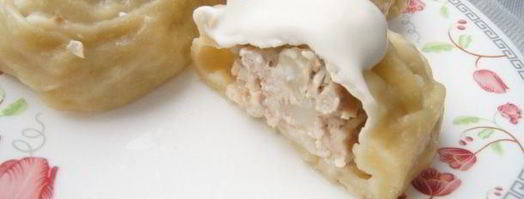 манты со свининой и картофелем. Шаг 11