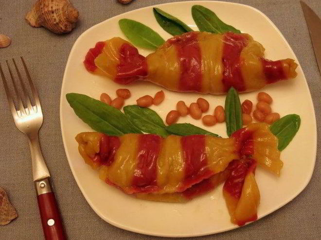 Рецепт постных мантов рыбки с кальмарами