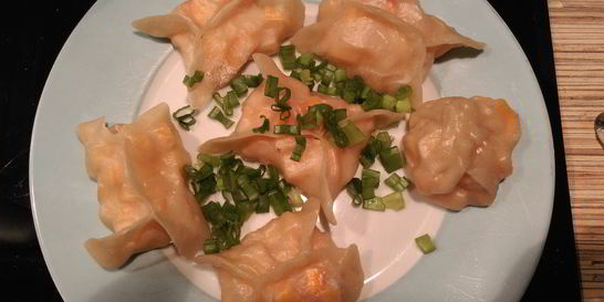 Постные манты с тыквой