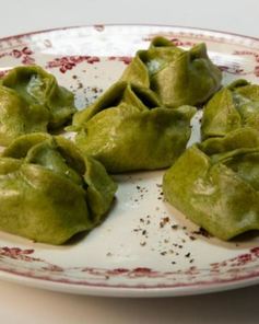 Зеленые манты с тыквой