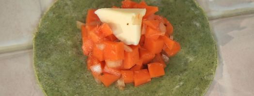 зеленые манты с тыквой. Шаг 6