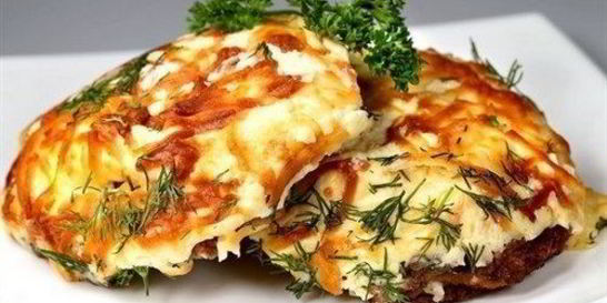 Филе свиное по-французски с картофелем