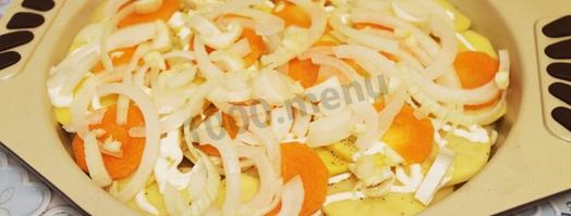 картошка по-французски с грибами лисичками в духовке. Шаг 5