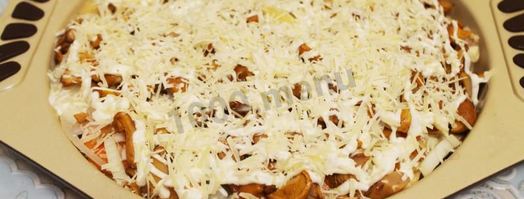 картошка по-французски с грибами лисичками в духовке. Шаг 8