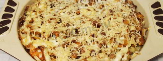 картошка по-французски с грибами лисичками в духовке. Шаг 9