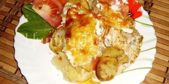 Картошка по-французски с курицей