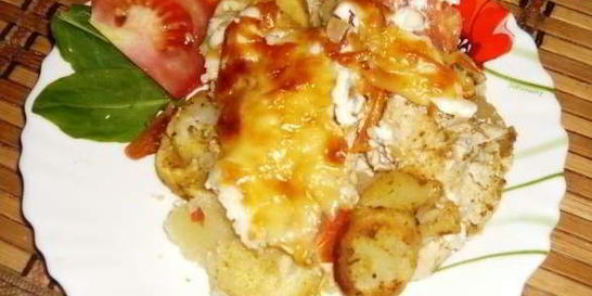Курица по-французски с картошкой