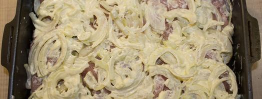 мясо по-французски классически в духовке с картошкой. Шаг 16