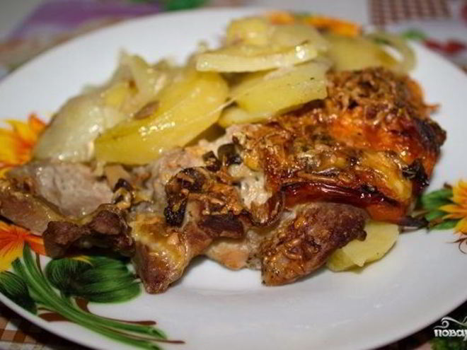 Рецепт мяса по-французски с грибами