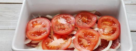 мясо по-французски с сыром и помидорами в духовке. Шаг 7