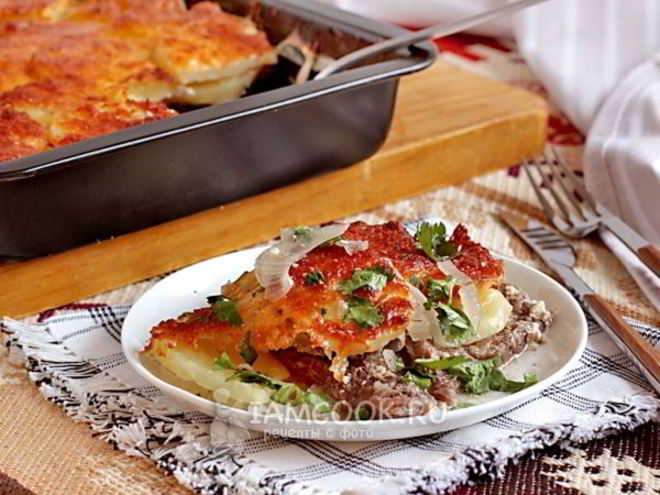 Рецепт мяса по-французски в духовке