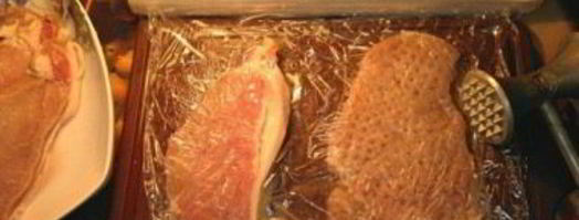 мясо по-французски в фольге с грибами. Шаг 3