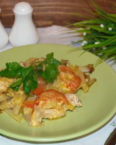 Мясо по-французски в сковороде