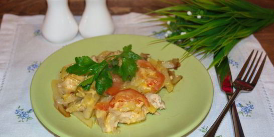 Мясо по-французски в сковороде