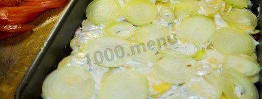 мясо свинины по-французски с помидорами картошкой сыром. Шаг 23