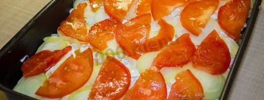 мясо свинины по-французски с помидорами картошкой сыром. Шаг 24