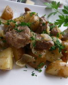 Баранина с картошкой в рукаве