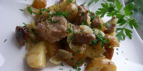 Баранина с картошкой в рукаве