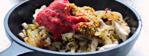 бефстроганов с кроликом и шампиньонами. Шаг 6