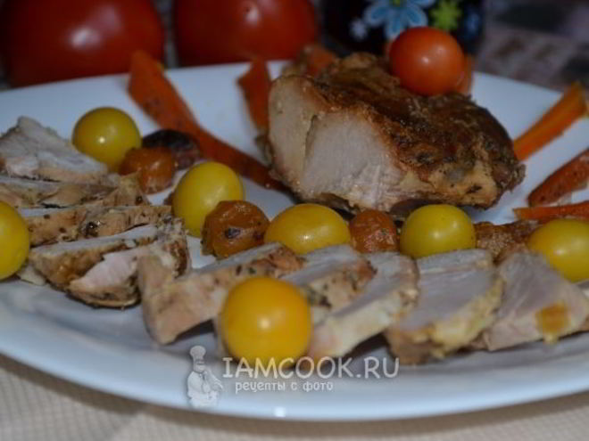 Рецепт буженины с овощами и алычой