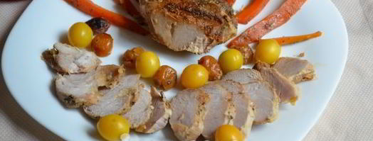 буженина с овощами и алычой. Шаг 14