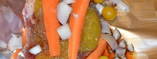 буженина с овощами и алычой. Шаг 10