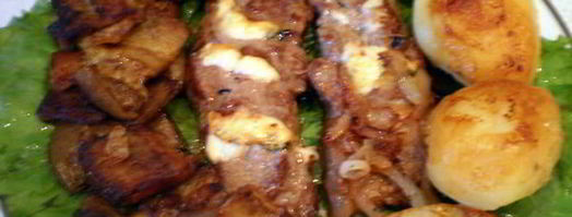 фаршированная говядина фламбе с овощами. Шаг 12