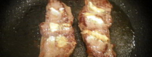 фаршированная говядина фламбе с овощами. Шаг 6