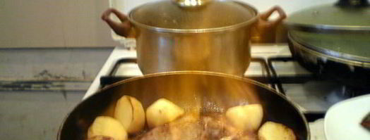 фаршированная говядина фламбе с овощами. Шаг 10