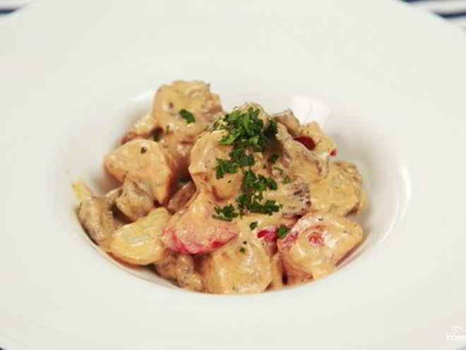 Рецепт говядины с картошкой на сковороде