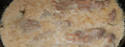 говядина в сметанном соусе тушеная. Шаг 8