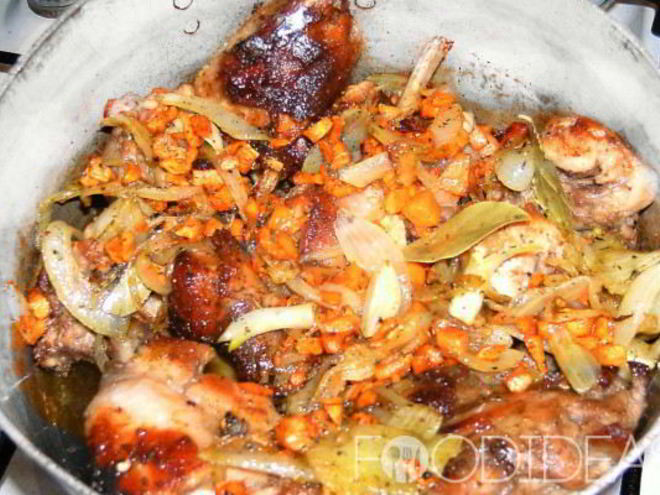 Рецепт кролика тушеного с овощами