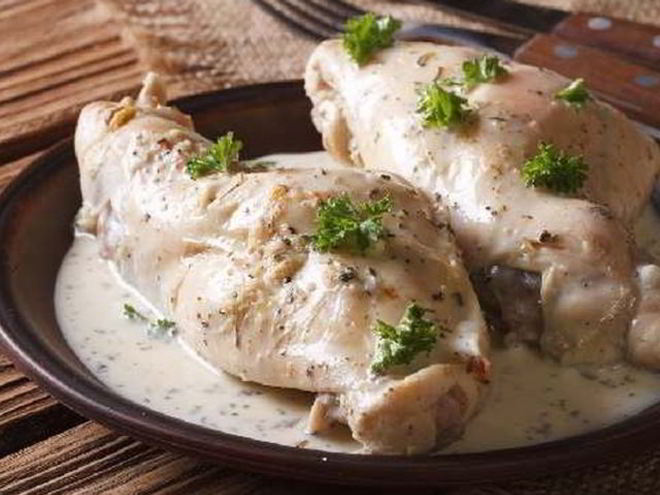 Рецепт кролика в сметане