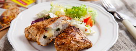 куриная грудка, фаршированная моцареллой и каперсами. Шаг 7