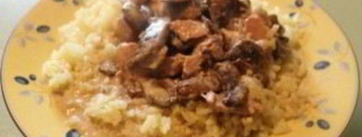 куриная грудка с шампиньонами в сливках. Шаг 19