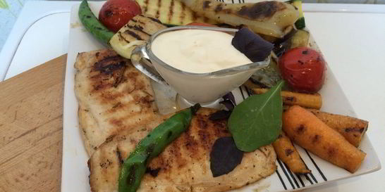 Куриное филе с овощами-гриль