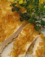 Куриные грудки с майонезом в панировке из кукурузных хлопьев