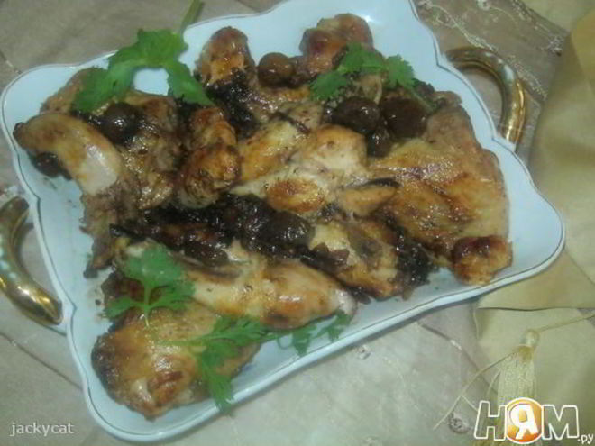 Рецепт курицы с каштанами
