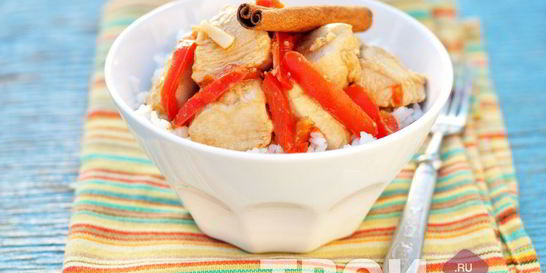 Курица с перцем болгарским