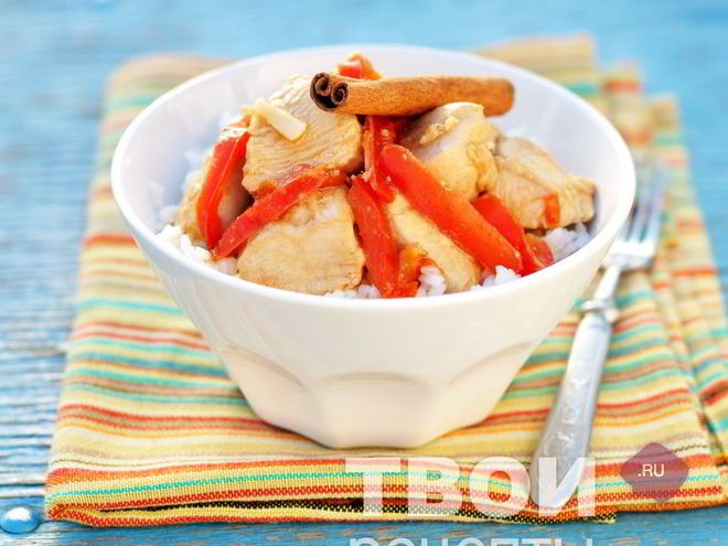 Рецепт курицы с перцем болгарским