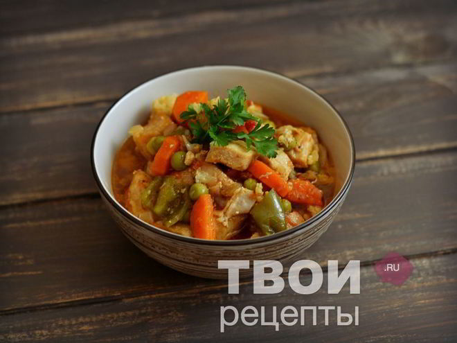 Рецепт мяса с овощами в мультиварке