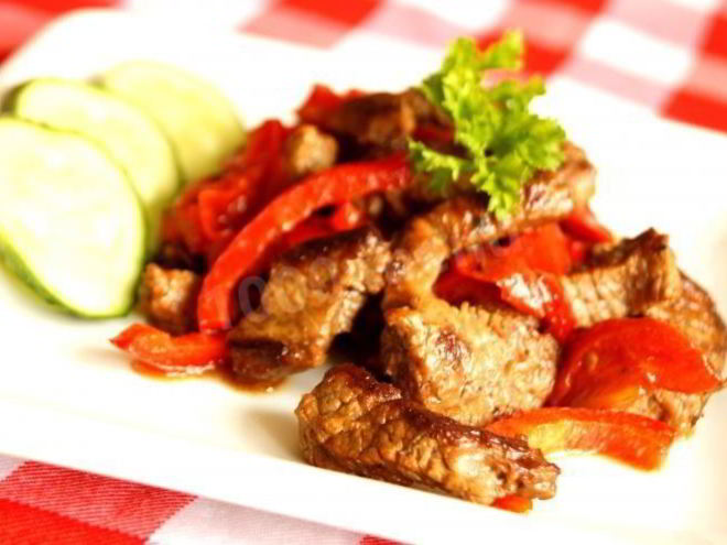 Рецепт тушеной телятины с овощами