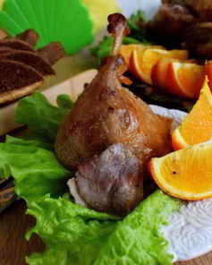 Утка с яблоками и апельсинами