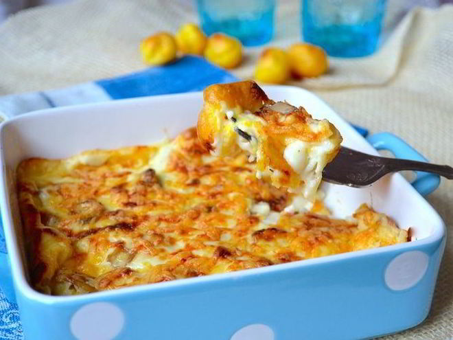 Рецепт ньокков-суфле под грибным соусом бешамель