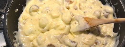 ньокки-суфле под грибным соусом бешамель. Шаг 12