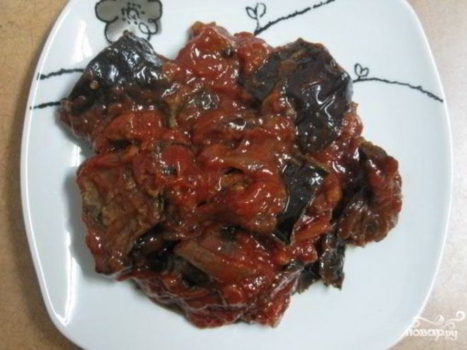 Рецепт баклажанов в томате