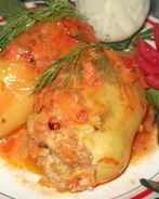 Фаршированные перцы, запеченные